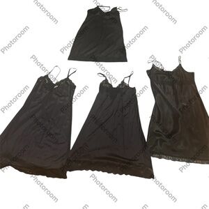 Four vintage black full body slips $15 each